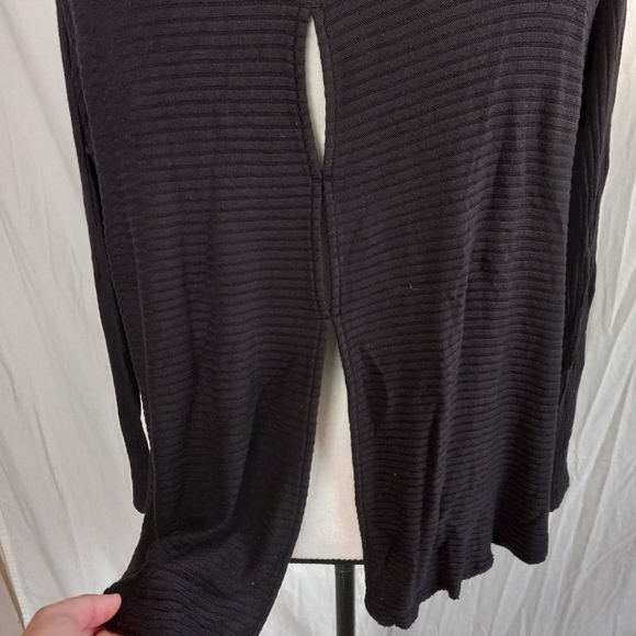 We the Free Lover Ribbed Split Back Black Sweater Womens Sz XS - Picture 8 of 10